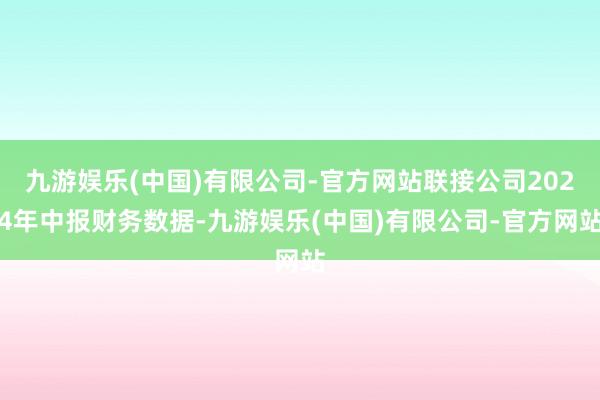 九游娱乐(中国)有限公司-官方网站联接公司2024年中报财务数据-九游娱乐(中国)有限公司-官方网站